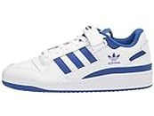 adidas Men's Forum Low Sneaker, White/White/Team Royal Blue, 10.5