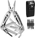 Mossy Oak Multi-Tool, 21 in 1 Multitools Pliers with Rope Cutter, Can Opener, Screwdriver, Multitool with Multitool Pouch for Camping, Outdoor Activities, Repairing, Hiking, Cooking, Picnic