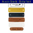 12pcs Faux Leather Clothing Labels for Handmade Clothes Goods DIY Sewing Tags Ha