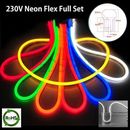 5m Neon Flex LED colour Rope Light Holiday Party Valentine Decor Strip 110/240V