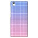 NDCOM for VIVO Y51L Back Cover Blue Pink Grid Printed Hard Case