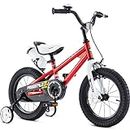 Royalbaby Kids Bikes 12" 14" 16" 18" Avaliable, BMX Freestyle Bikes, Boys Bikes, Girls Bikes, Best Gifts for Kids. (Red, 14 Inch)