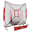 Baseball Softball Practice HittingTraining Net Portable 7x7 w/ Strike Zone Bag
