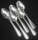 Daily Chef NSF Stainless Beaded Pattern Soup Spoon set of 5. 7 1/4" Long