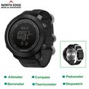 NORTH EDGE Hombre Military Digital Reloj Deportivo Reloj Barómetro de Carrera Impermeable