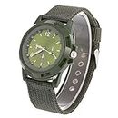 Herrenuhren Militäruhren für Männer Militärarmeeuhr Analoge Armbanduhren für Männer Datumsanzeige Taktischer Feldsport Minimalistische Uhren(Grün)