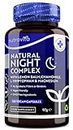 Sommeil Naturel Complex Vegan - Pour Nuits Tranquilles - Mélisse, Camomille, Magnésium 187,5mg & Vitamine B12 − 120 Gélules − Alternative à la Mélatonine - Nutravita