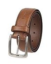 Columbia Men's Trinity Logo Belt-Casual Dress with Single Prong Buckle for Jeans Khakis , Tan, 36