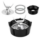 Blender Replacement Parts for Oster, Blender Ice Blade with Jar Base Cap and 2 Rubber O Ring Seal Gasket Compatible with Oster Osterizer Blenders Accessories