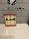 Pier 1 Imports: Christmas Holiday Spiral Photo Holders (Set of 3). New in Box!!