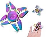 Bestie toys Four Side Ninja Fidget Spinner Toy Metal for Kids Adults, Small Finger Hand Spinner Gadget Desk Toy Spinning Top Focus Party Stuffer Fidget Pack for Stress Relief Anti Anxiety Gift
