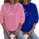 Tunic Tops Tees Sweatshirt Pullover T-Shirt Long Sleeve Baggy Casual Round Neck