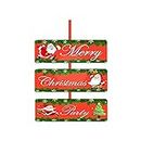 Party Propz Christmas Party Decoration - 1 Pc Christmas Door Board for Home | Christmas Decorations Items | Hanging Sign Board Merry Christmas | Christmas Decorations Item fr Home | Xmas Theme Decor