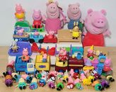 ENORME LOTE de figuras y accesorios de Peppa Pig & Friends muebles de tren de coche  