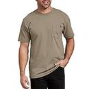 Dickies mens Heavyweight Crew Neck Short Sleeve Tee Henley Shirt, Desert Sand, XX-Large US
