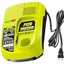 【Upgrade】 Charger Replacement for Ryobi 18V Charger P117 Compatible with Ryobi 12V-18V One+ Lithium NiCad NiMh Battery P102 P108 P189 P197 P103 P105 P107 P190 P191 PBP002 12-18V Ryobi Battery Charger