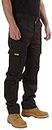 SITE KING Mens Cargo Combat Work Trousers Sizes 28 to 56 with Button & Zip Fly (34W / 29L) Black