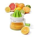 Starfrit Easy Juicer - Crank-Operated Citrus Juicer - 2-Cup Capacity - Stable base - Green