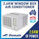 NEW DOMAIN 2.6KW WINDOW WALL BOX REVERSE CYCLE HEAT + COOL AIR CONDITIONER