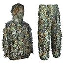 Lyndwin Ghillie Suit, Tarnanzug Dschungel Kostüm Tarnung Woodland Camouflage Anzug Dekoration Festschmuck für Jagd Camping Outdoor Militär Jagd Verdeckt (L)