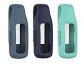 Lemspum Compatible Lightweight Clip Holder Case Replacement for Fitbit Inspire 2/Inspire 3/Ace 3 Fitness Tracker (3 Packs: Slate+Midnight+Teal)