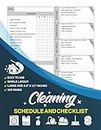 Cleaning Schedule and Checklist: Household Cleaning Daily, Weekly, and Monthly Planner | House Cleaning Organizer and Chores Tracker | Large Size (8.5-inch x 11-inch).