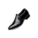 SKINII Men's Shoes， Zapatos de Oficina for Hombres Zapatos for Hombres Zapatos de Vestir Negro Formal for Hombres Zapatos de Piel de Oxford Ocasionales Zapatos de Cuero Casual más tamaño 38-48 (Size