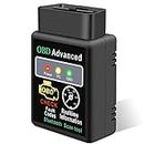 Friencity Car Bluetooth OBD II 2 OBD2 Adapter, Vehicle Engine Code Reader for Car Diagnostic Scan Tool Light Engine Check, Only for Android and Windows