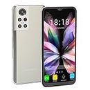 Unlocked Smartphones, R412F 6.53 Inch HD Screen Smartphone Silver, 8GB ROM 64GB RAM Mobile Phone, 8MP and 24MP Dual Camera, with WiFi, FM and GPS, 3.5mm Headphone Port for Android 12(UK Plug)
