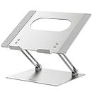 BESIGN LS10 Aluminum Laptop Stand, Ergonomic Adjustable Notebook Stand, Riser Holder Computer Stand Compatible with Air, Pro, Dell, HP, Lenovo More 10-14" Laptops, Silver
