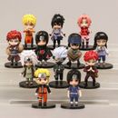 12PCS set Anime Naruto Shippuden Sasuke Kakashi Gaara PVC Figure Statue Toy Kids