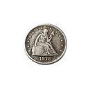 XLSDZDCX Commemorative Coin Antique Crafts 1873 Sitting Liberty Half Coin Silver Dollar Silver Round Gift