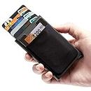 Stealodeal Black RFID Protected Aluminum pop Up Jacket Debit/Credit/ATM Card Holder (Unisex)
