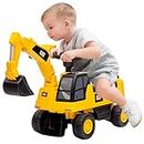 Voupou Caterpillar CAT Toy Tractors for Kids Ride On Excavator Ride on Digger Kids Toy for Pretend Play with Anti-Slip Wheels, Rotatable Digging Bucket and Storage,Horn -Toddler Construction Truck