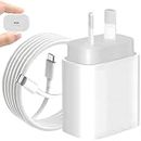 iPhone Fast Charger, 20W iPhone/iPad Charger Adapter with USB-C to Lightning Cable 1m, Aerostralia USB C Apple Charger Adapter with Lightning Cord Compatible with iPhone 14/13/12/11/X/9, iPad, Airpods