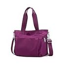 YANAIER Women Shoulder bags Purse Casual Hobo Top Handle Totes Handbags Ladies Crossbody Shopping Bags Purple