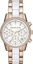 Michael-Kors Ritz Quartz Chronograph White Dial Ladies Watch MK6324