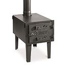 Guide Gear Outdoor Wood Burning Stove, Portable with Chimney Pipe for Cooking, Camping, Tent, Hiking, Fishing, Backpacking