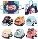 Baby Toy Cars for 1 2 3 Year Old Boy with Play Mat Storage Bag, Push and Go C...