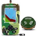 Portable Fish Finder Wireless Fish Finders Carp Fishing Sonar Sensor Fish Finder LCD Fishfinder Echo Sounder Fish Finder Depth Locator Alarm for Bait Boat Kayak Angling