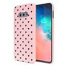 ZhuoFan Samsung Galaxy S10e Case, Phone Cases Pink Liquid Silicone with Pattern Shockproof Soft Flexible Gel TPU Rubber Back Cover Bumper Skin for Samsung Galaxy S10 e 2019 Smartphone, Black Love