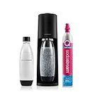 SodaStream Terra Sparkling Water Maker, Sparkling Water Machine & 1L Fizzy Water Bottle, Retro Drinks Maker w. BPA-Free Water Bottle & Quick Connect Co2 Gas Bottle for Home Carbonated Water - Black