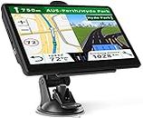 Jioaiwer GPS Navigation for Truck RV Car, 7 inch Truckers Trucking GPS Navigation System, Truck GPS Commercial Drivers, Free Lifetime Map Updates, Speed Warning, Spoken Turn-by-Turn Directions