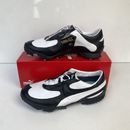 Puma UK 8 42 da uomo PG GTX CL9 scarpe da golf bianche nere punte goretex prezzo di riserva £109