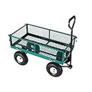 Neo Heavy Duty Metal Festival Hand Truck Wagon Trailer Garden Cart Trolley 4 Wheels