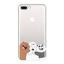 YANTALHKBHDAU Phone Case for Apple iPhone 6 S 6S 7 8 X XR XS Max Soft Silicone Cute We Bare Bears Back Cover for iPhone 6 S 6S 7 8 Plus Case (Color : A-No.8, Size : for iPhone 6)