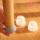 8Pcs Silicone Chair Furniture Leg Feet Cap Cover Protection Table Pad Protector
