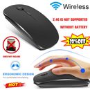 1X Wireless Optical Mice Games LED Slim RGB Mouse For PC Computer Laptop SALE