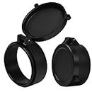Yutetuter 2-Pack Scope Cover Optics Flip Cap Lens Cover Flip up Protector for Outdoors Hunting 44mm