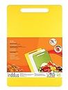 Inddus Home ® - Food Grade/ABS Free Polypropylene Premium Kitchen Chopping Cutting Board with Handle for Regular Use (Yellow)